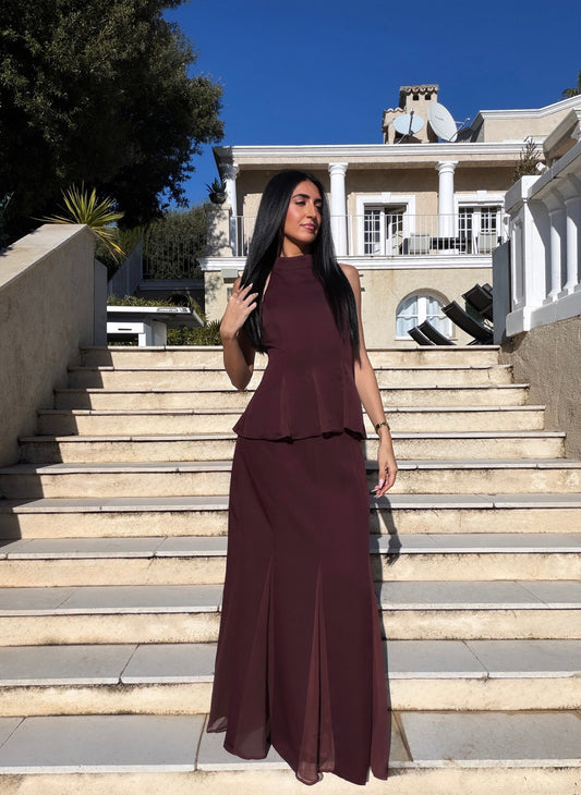 Ensemble haut et jupe longue (2coloris)