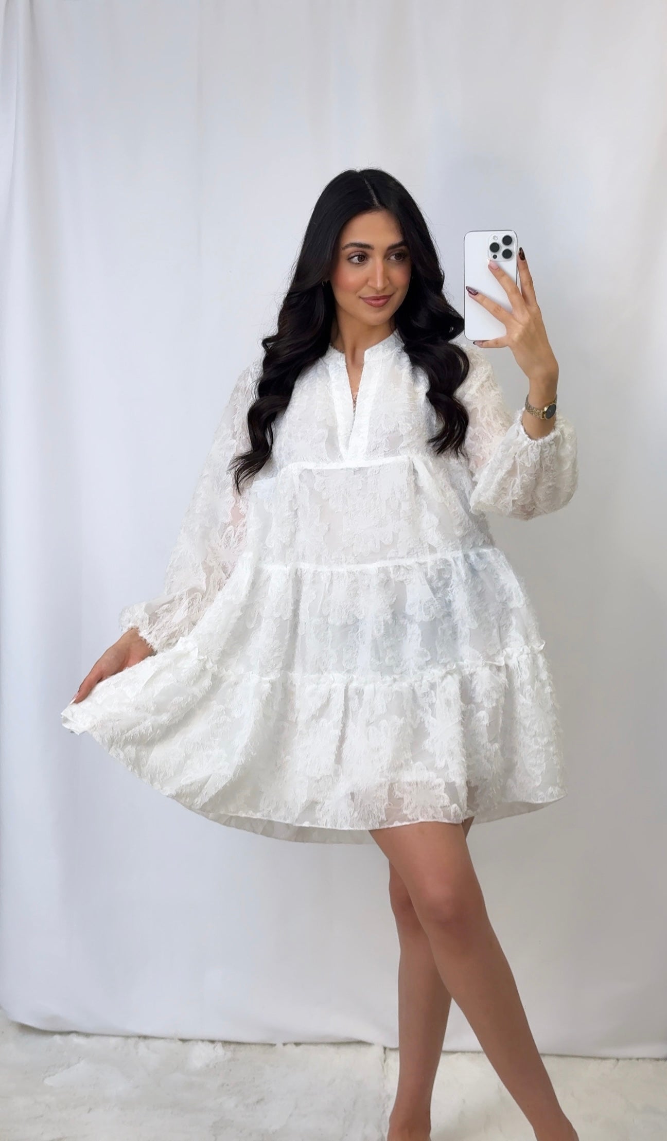 Vestido blanco bordado