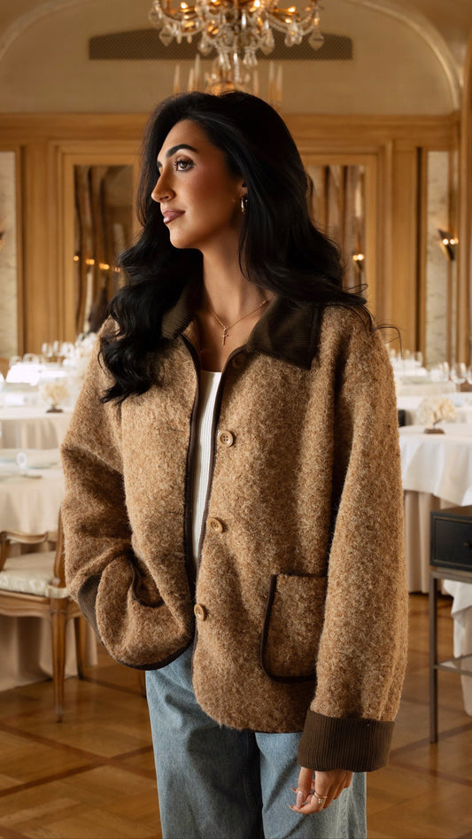 Veste curly bicolore (2 coloris)