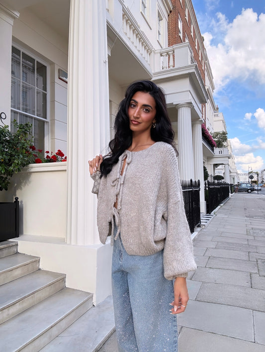 Magnifique Pull doux à noeuds