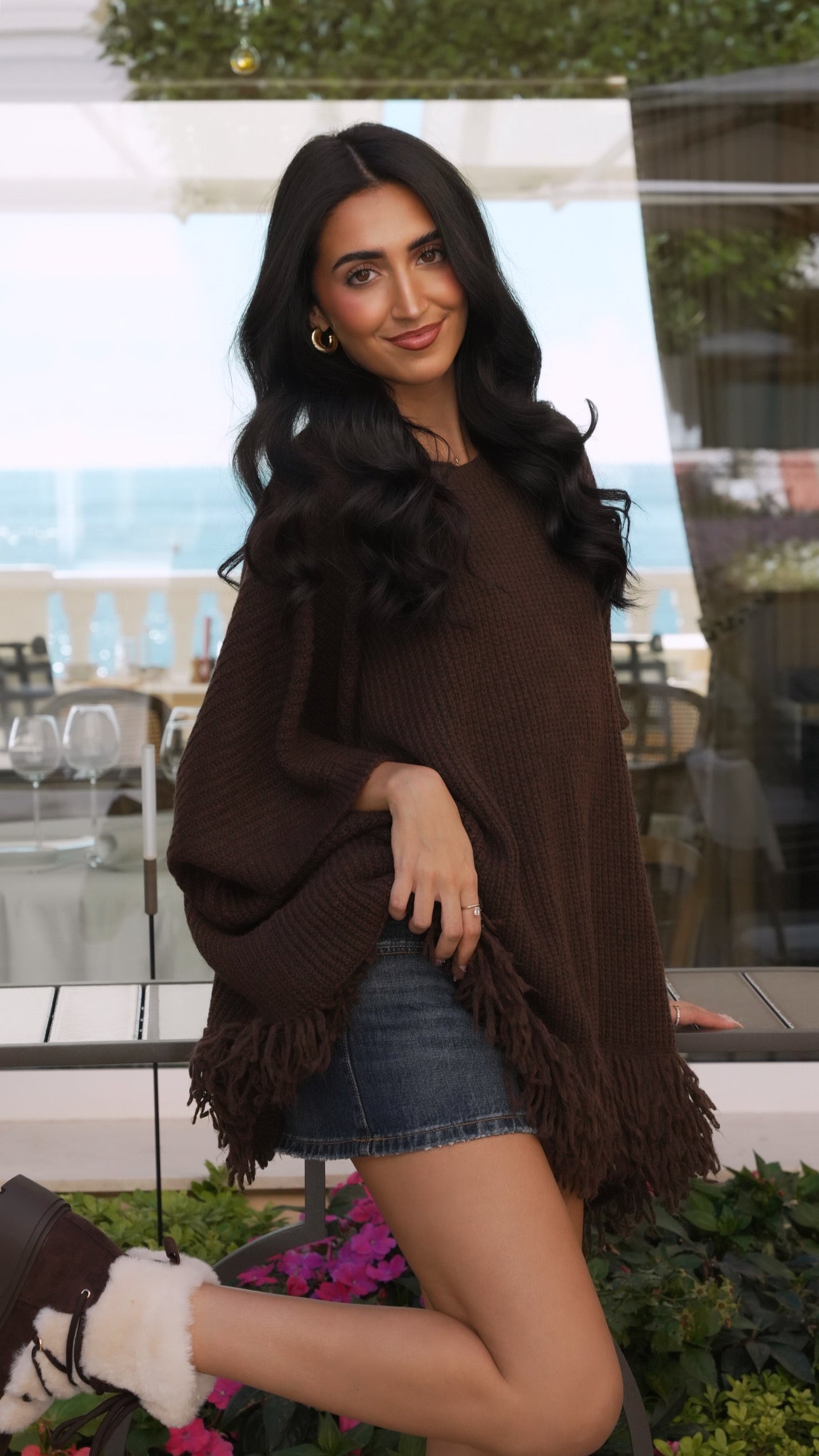 Ponchos à franges (3 coloris)