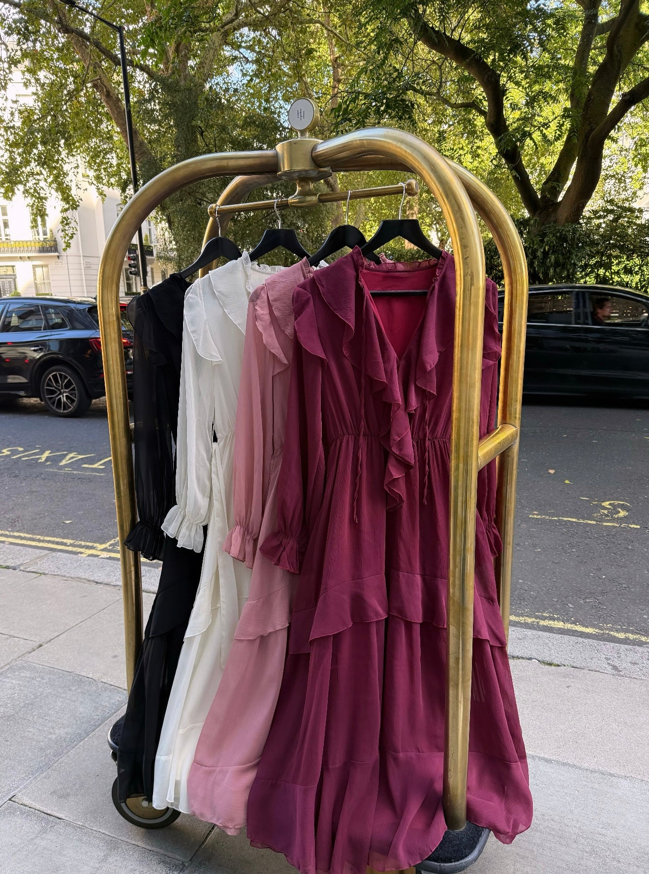 Robe longue à volants (4 coloris)