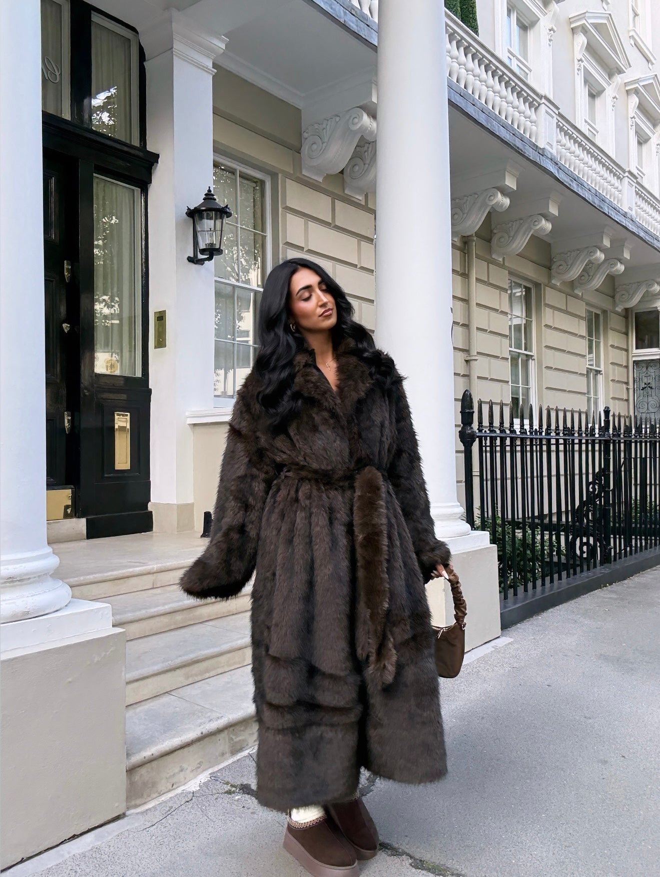 Veste fourrure chocolat