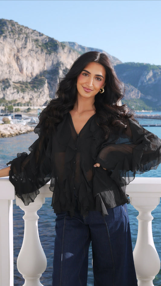 Blusa con volantes (3 colores)