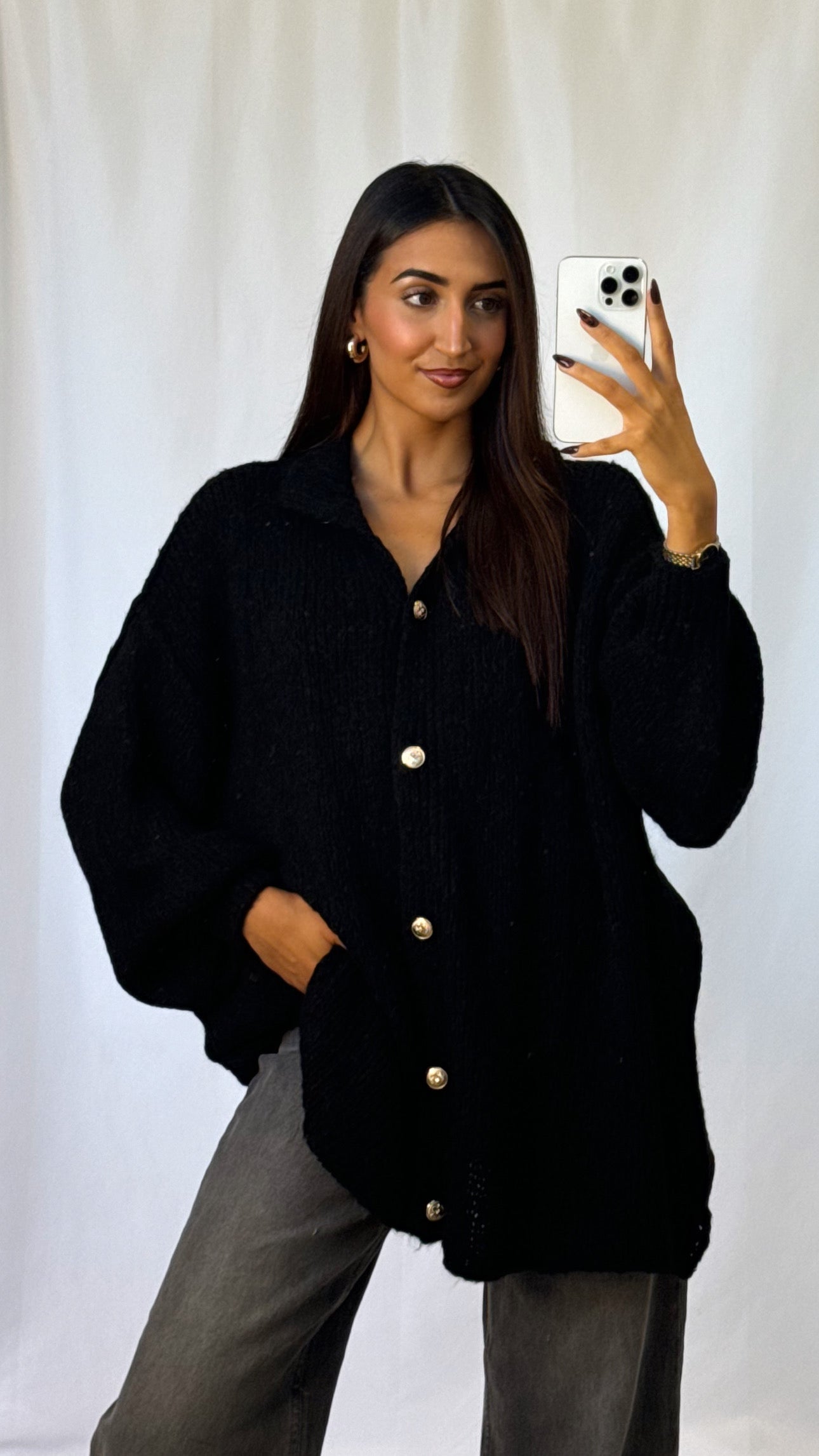 Gilet à boutons noir