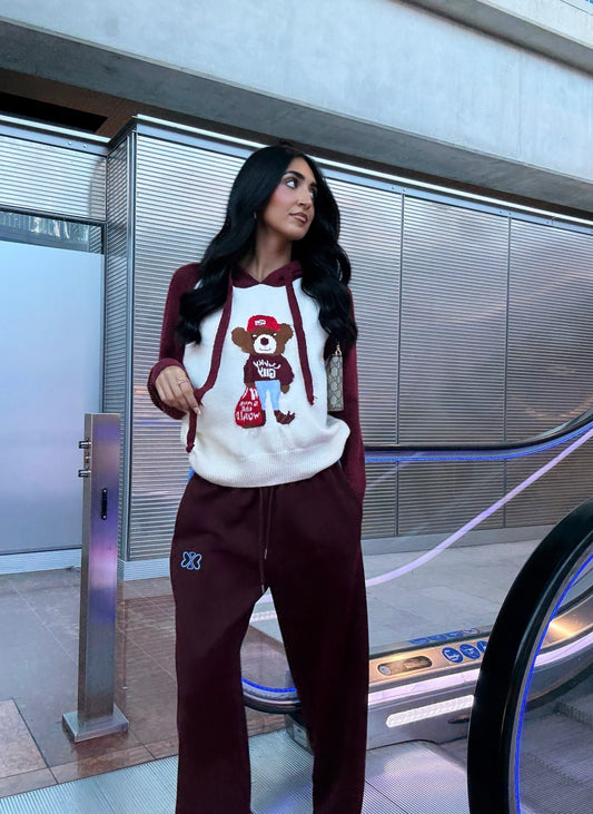 Sudadera con capucha de osito de peluche (2 colores)