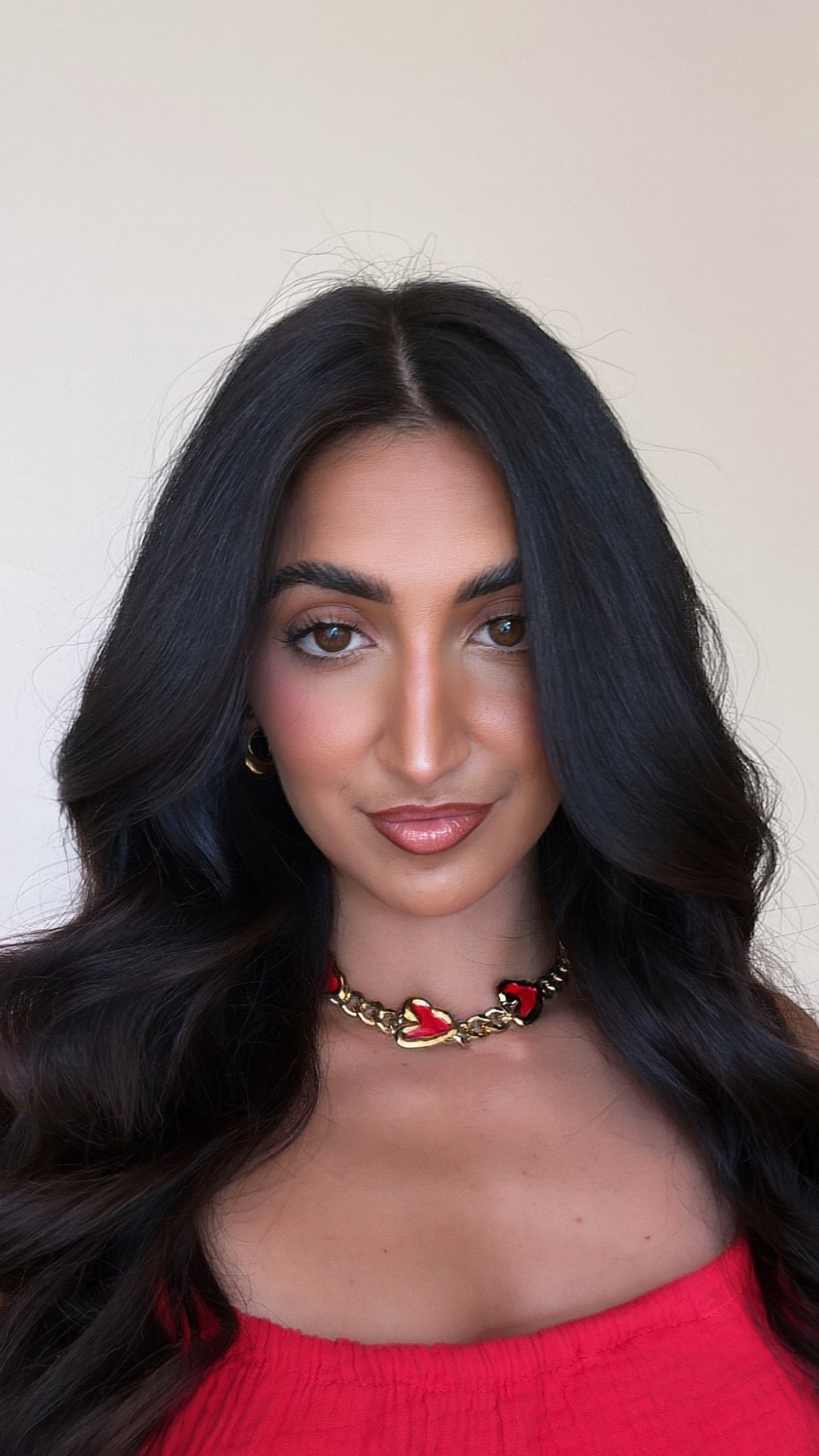 Collier cœur rouge
