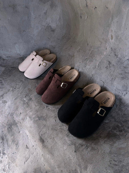 Mules en daim (3 coloris)