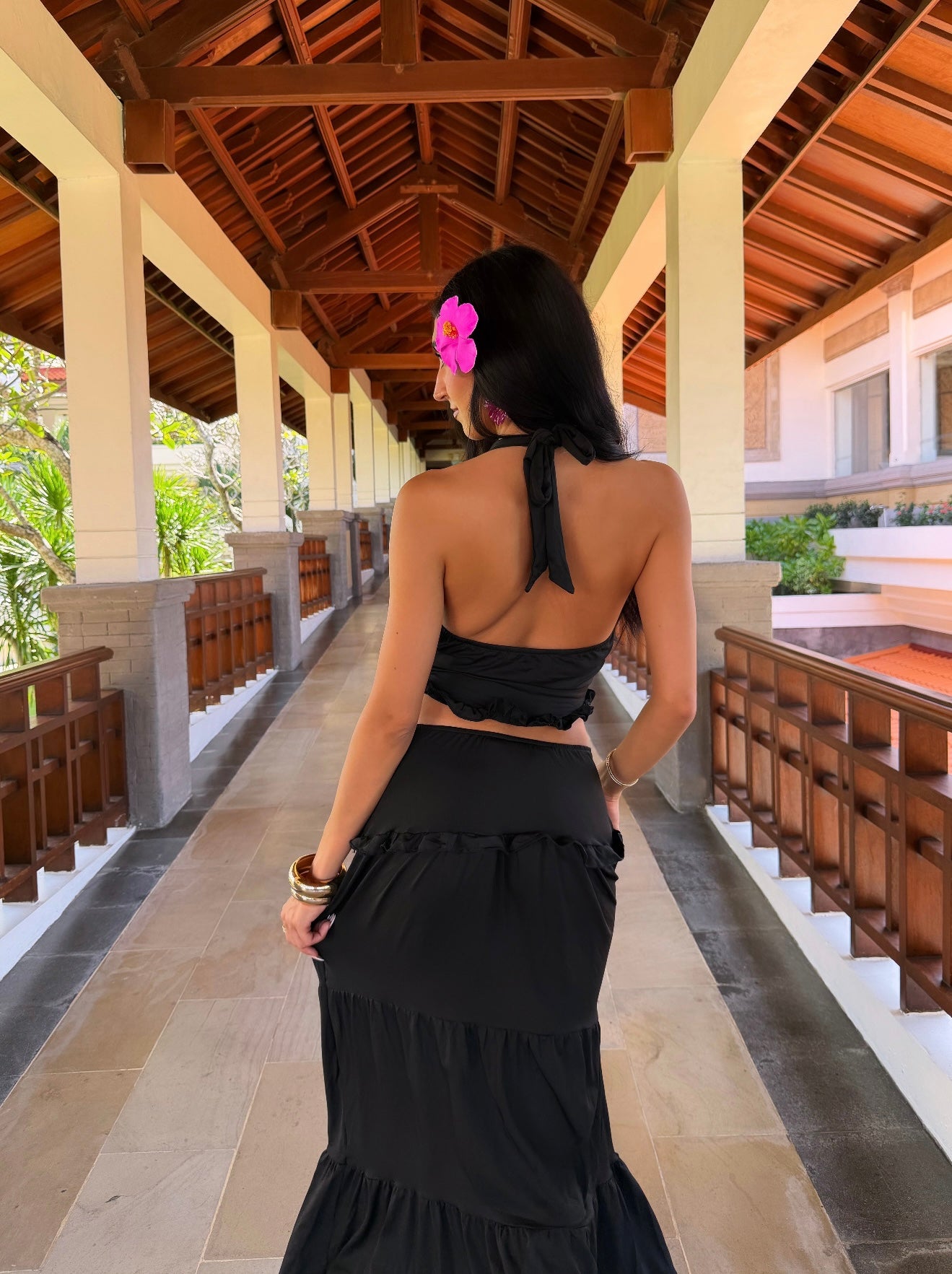 Ensemble top et jupe longue (3 coloris)