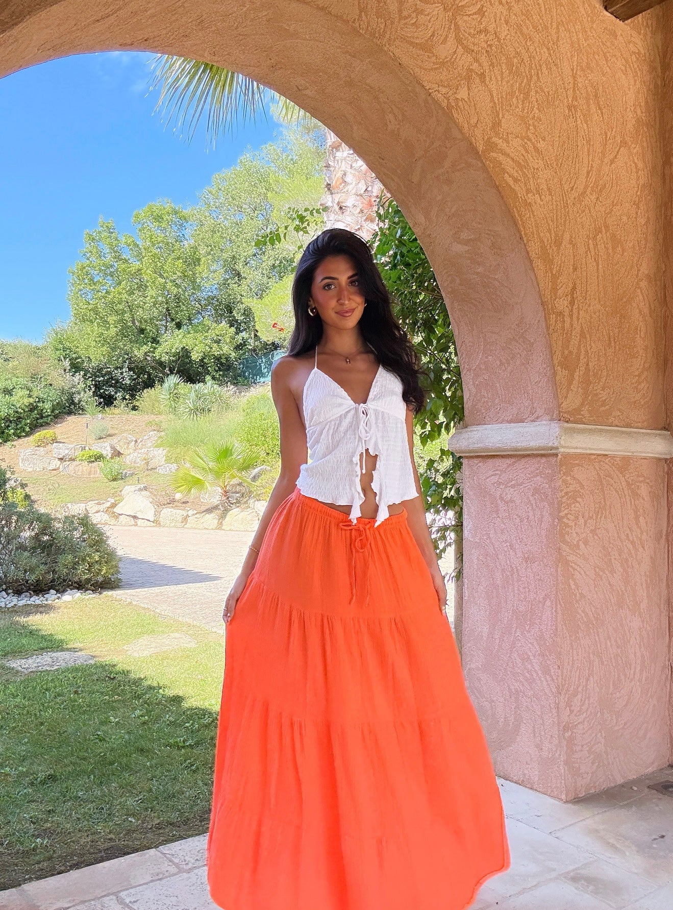 Jupe gaze de coton (10 coloris)