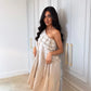 Robe asymétrique beige