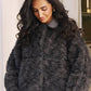 Veste oversize curly grise