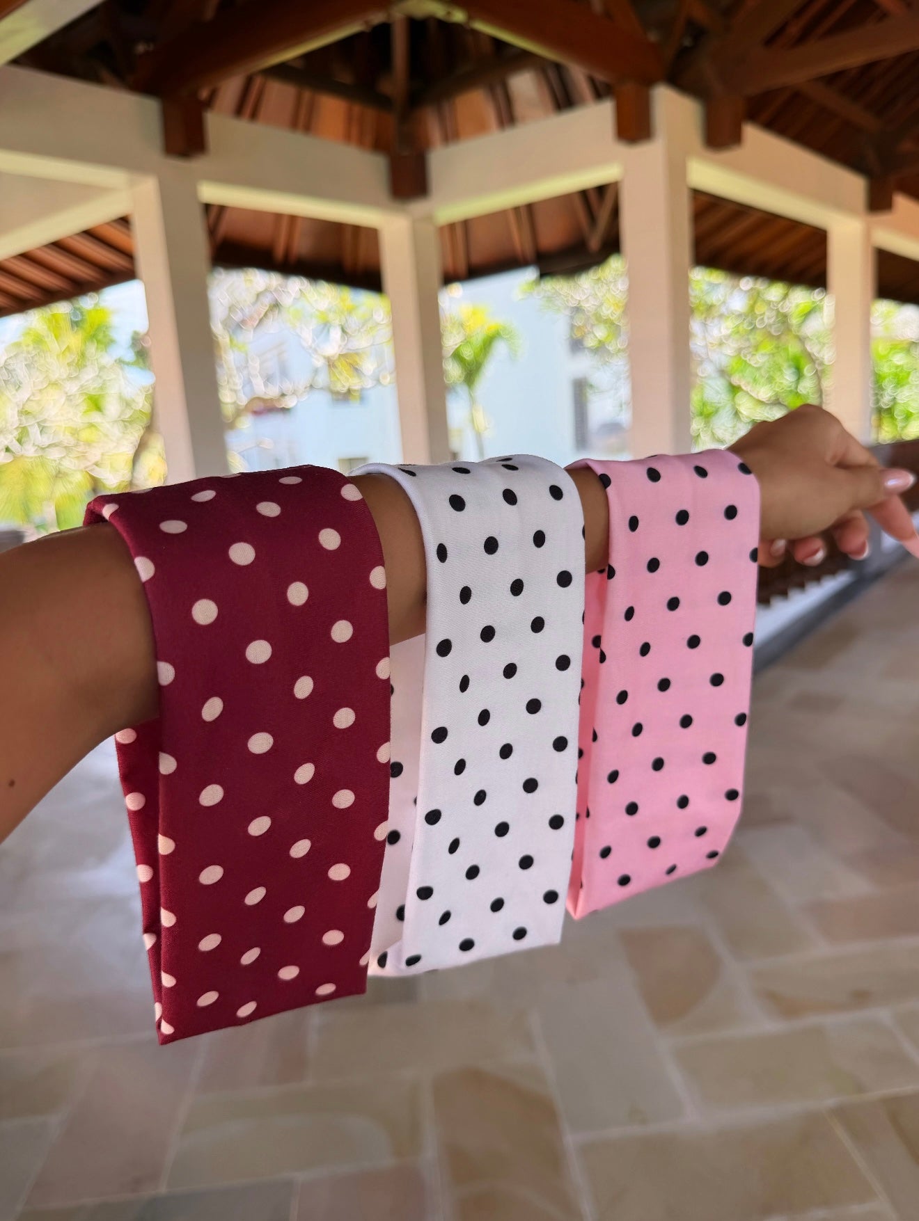 Coffret 3 bandeaux à pois (2 sets au choix)