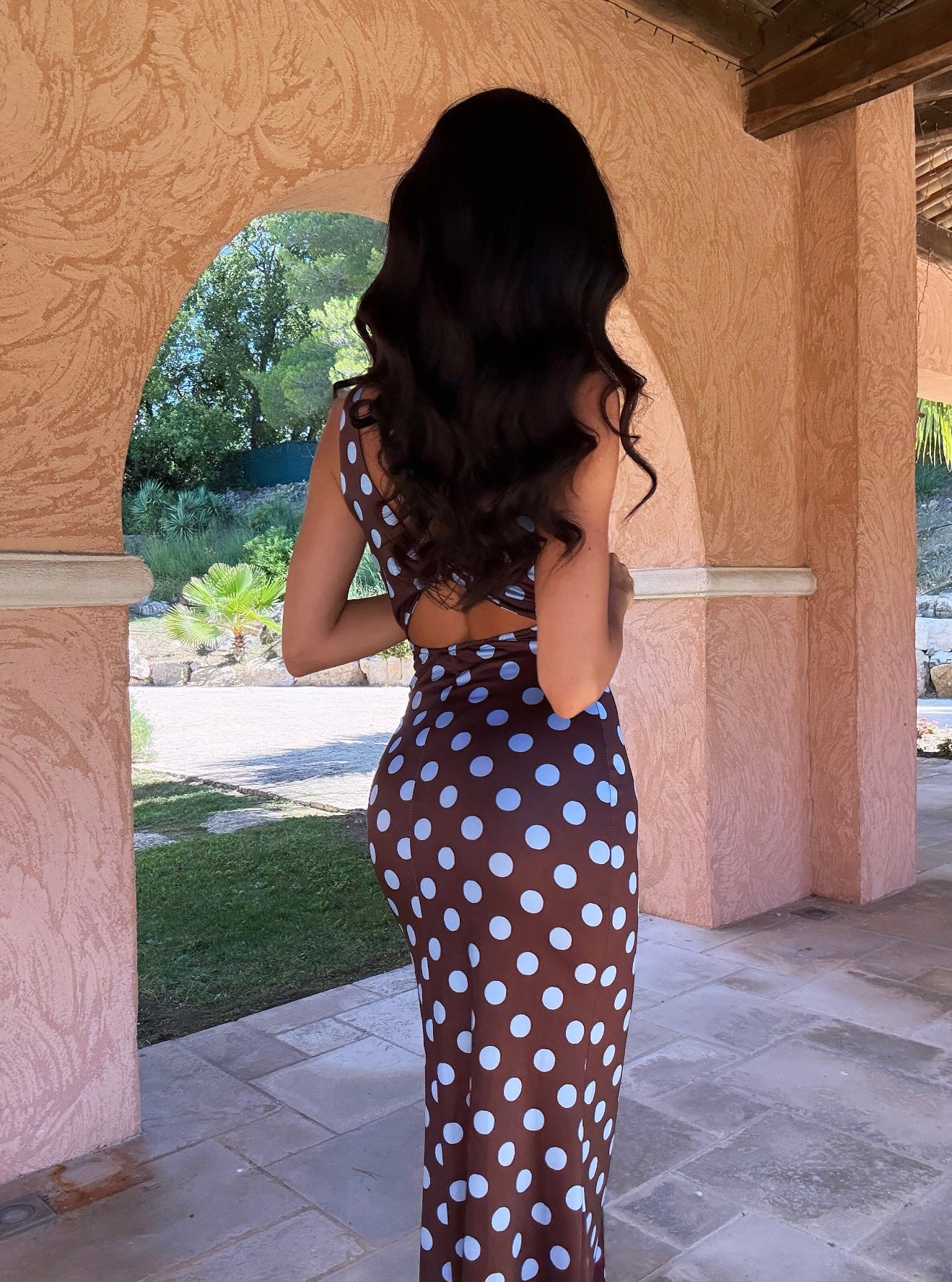 Robe longue à pois (2 coloris)