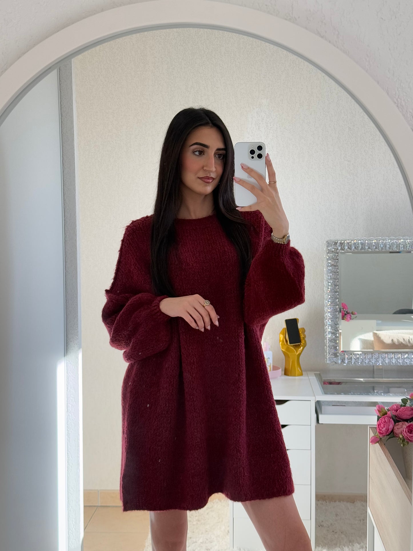 Robe pull bordeaux