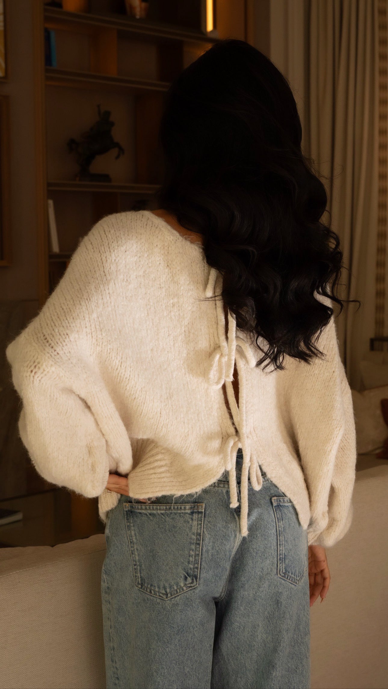 Magnifique Pull doux à noeuds