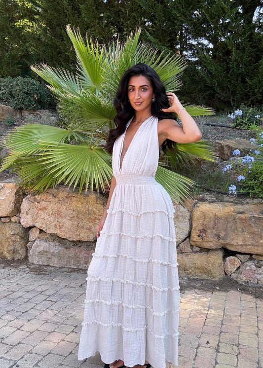 Robe longue dos nu (2 coloris)