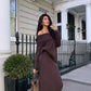 Ensemble doux bardot et jupe (3 coloris)