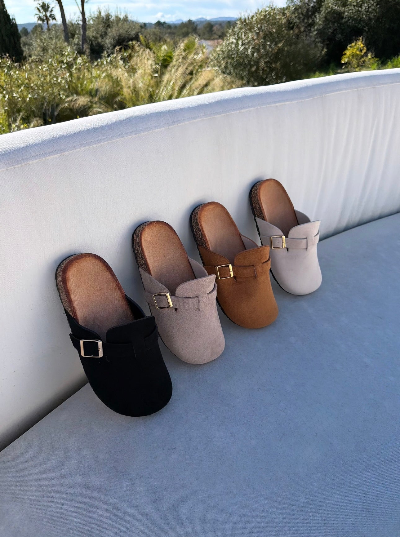 Mules en daim (4 coloris)