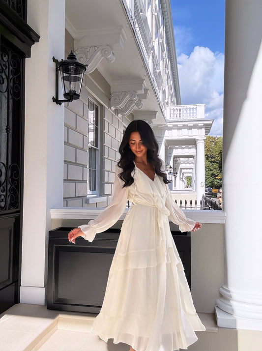 Robe longue à volants (4 coloris)