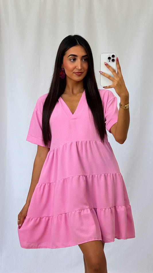 Robe patineuse rose