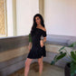 Robe bardot plissée (2 coloris)