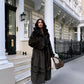 Veste fourrure chocolat