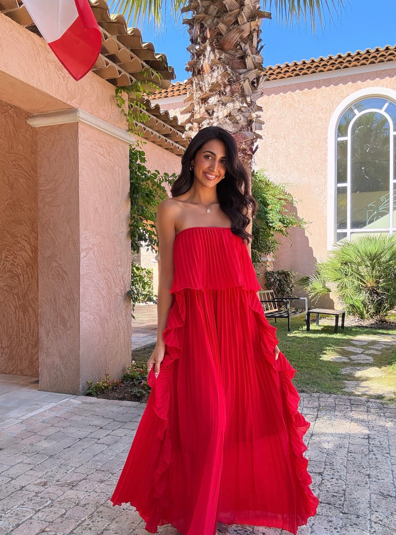 Robe bustier à volants (2 coloris)