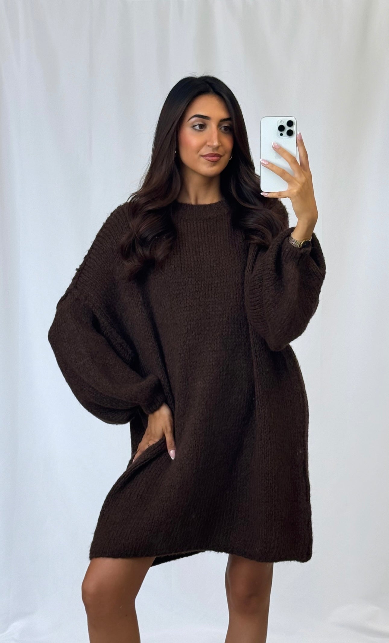 Robe pull chocolat