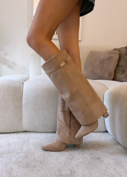 Botas de tacón de ante (2 colores)