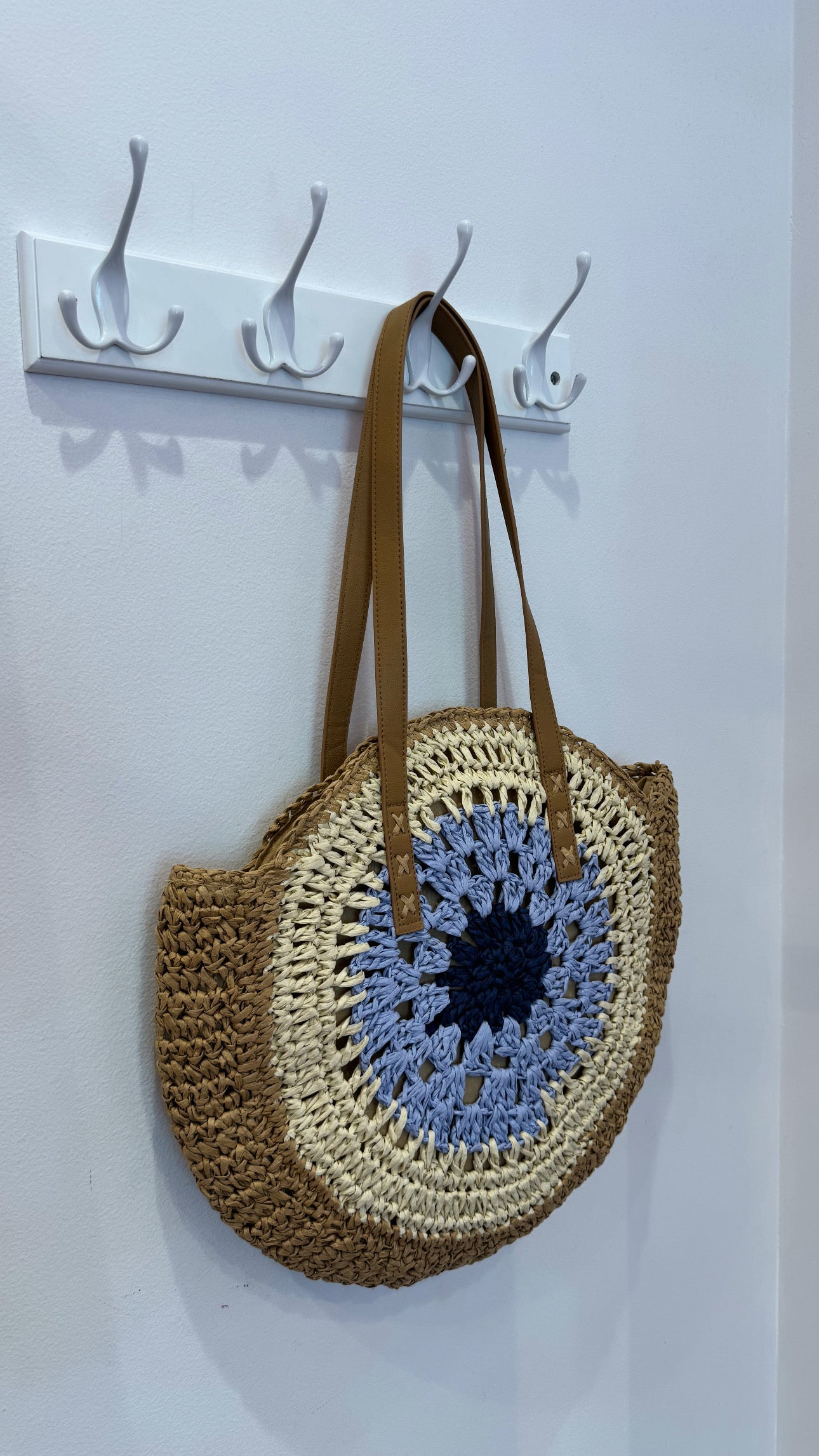 Sac en osier bleu