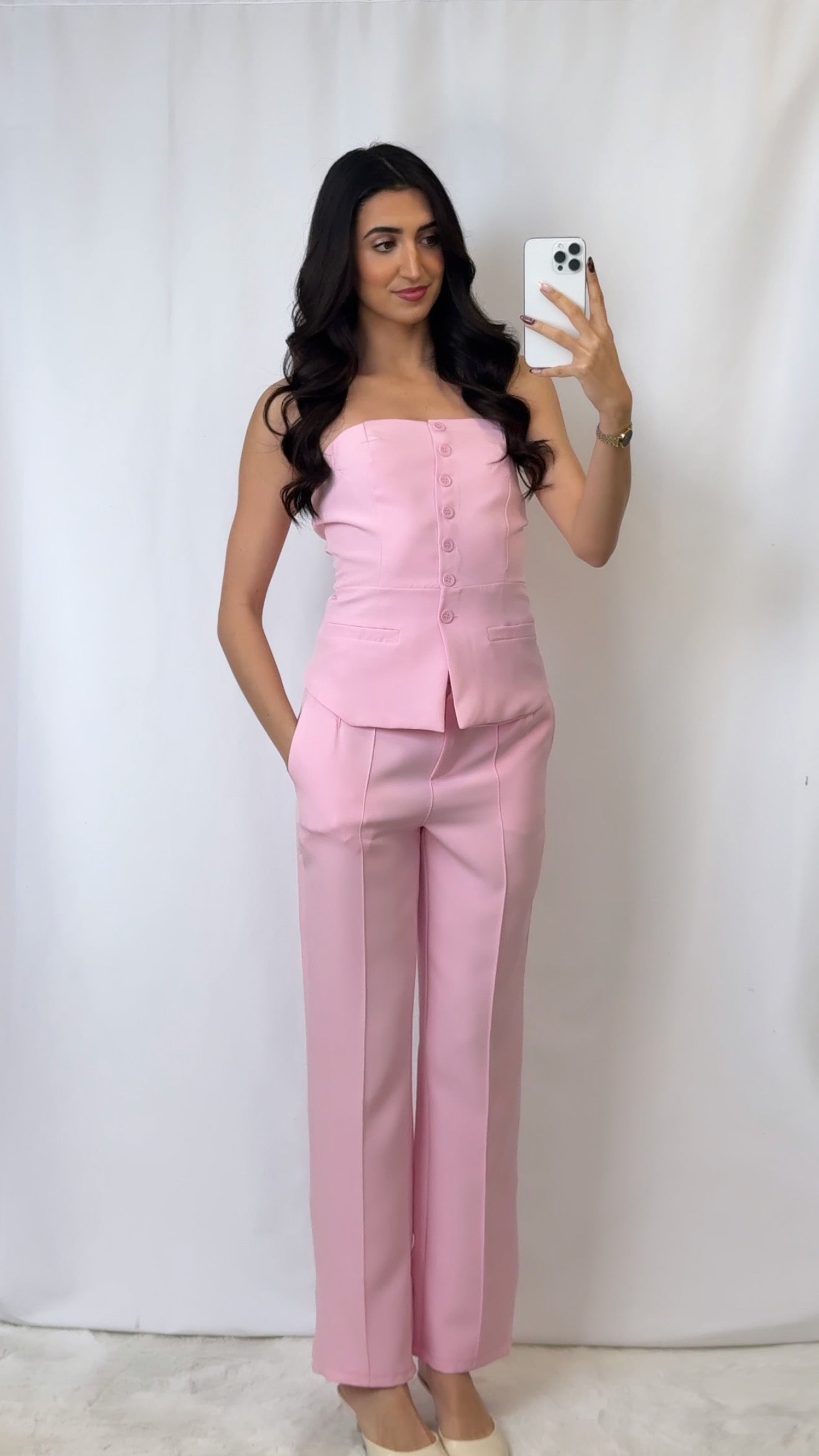 Ensemble tailleur rose