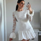 Robe en dentelle blanche