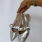 Chaussures pointues silver