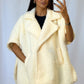 Manteau court beige curly