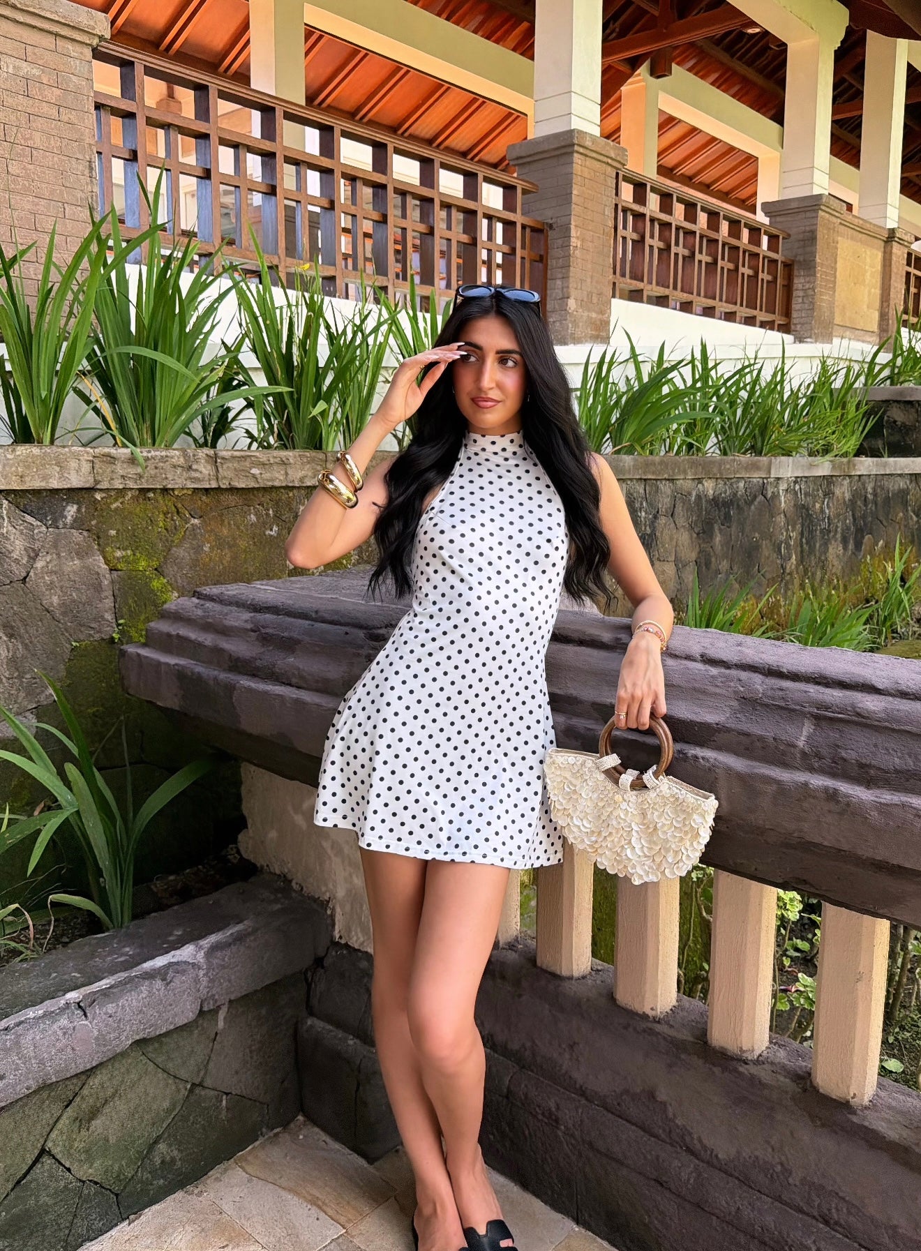 Robe courte à pois (3 coloris)