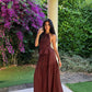 Ensemble lin marron