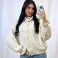 Gilet curly crème