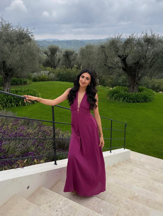 Robe longue dos nu (4 coloris)