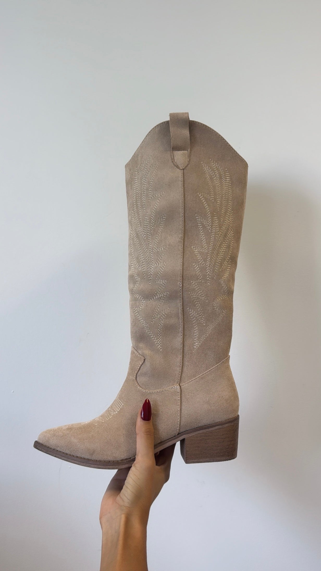 Botas vaqueras clásicas color beige (sin caja)