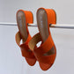Orangefarbene High Heels (ohne Karton)