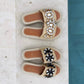 Sandales en paille beige (sans boîte)