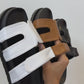 Sandales noires à scratch